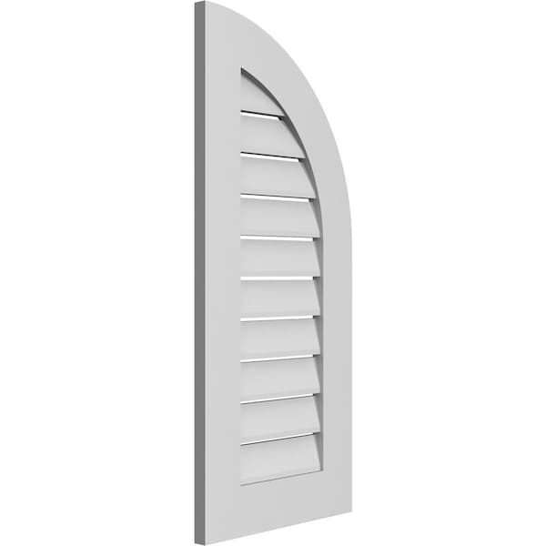 Quarter Round Top Right Surface Mount PVC Gable Vent W/ 3-1/2W X 1P Standard Frame, 16W X 36H